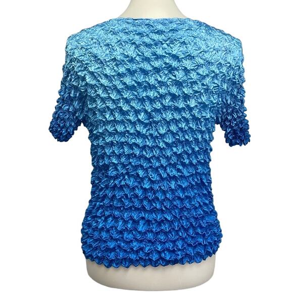 One Size Womens Blue Puffy Stretchy Expandable 100% Polyester Magic Shirt - Picture 4 of 4